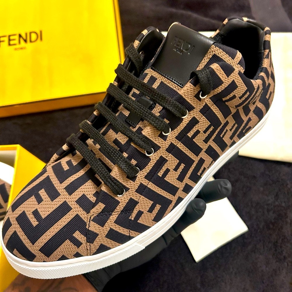 100 % Authentic Fendi Low top Sneakers .